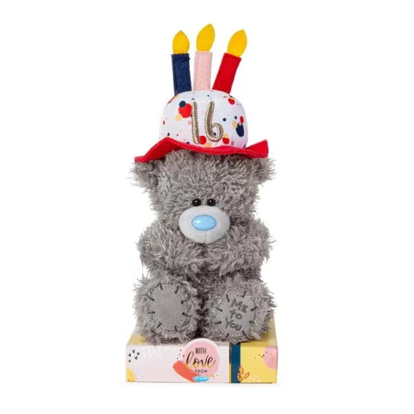 Me to You Tatty Teddy 16th Birthday Bear Wearing a Cupcake Hat
