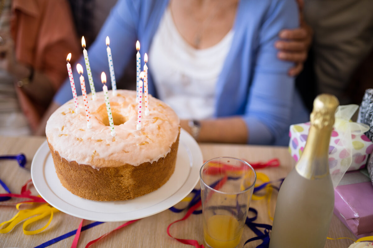 close up of candles on birthday cake by senior peo 2023 11 27 04 57 20 utc